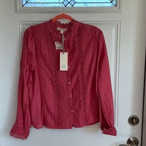 Chic coral pink blouse